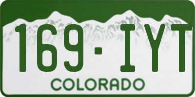 CO license plate 169IYT