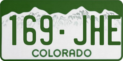 CO license plate 169JHE