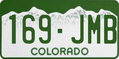 CO license plate 169JMB