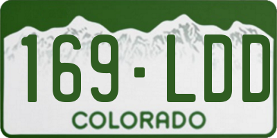 CO license plate 169LDD