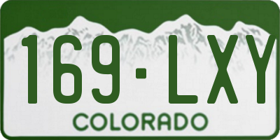 CO license plate 169LXY