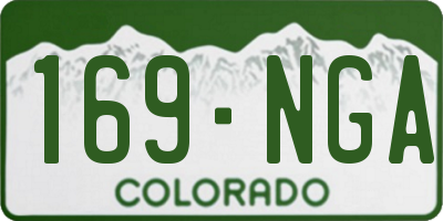 CO license plate 169NGA