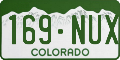 CO license plate 169NUX