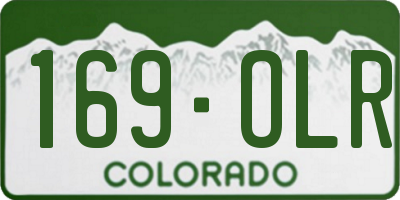 CO license plate 169OLR