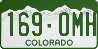 CO license plate 169OMH