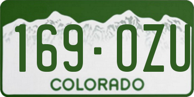 CO license plate 169OZU