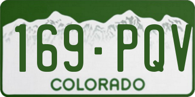 CO license plate 169PQV