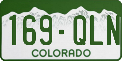 CO license plate 169QLN