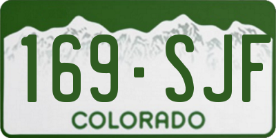 CO license plate 169SJF