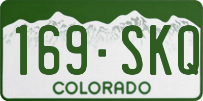 CO license plate 169SKQ
