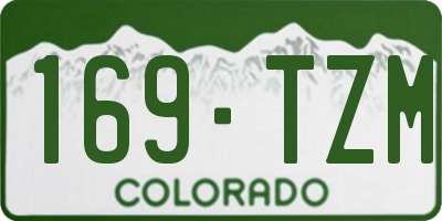 CO license plate 169TZM