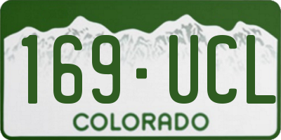 CO license plate 169UCL