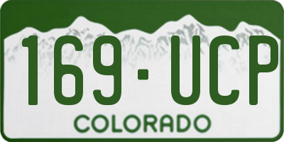 CO license plate 169UCP