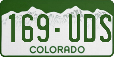 CO license plate 169UDS