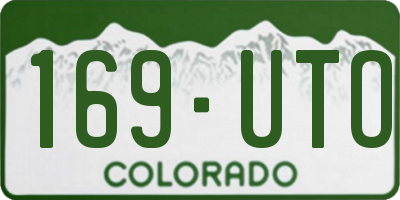 CO license plate 169UTO