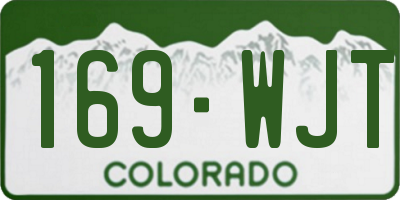 CO license plate 169WJT