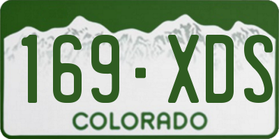 CO license plate 169XDS