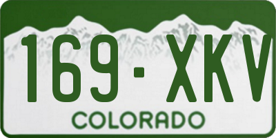 CO license plate 169XKV