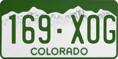 CO license plate 169XOG