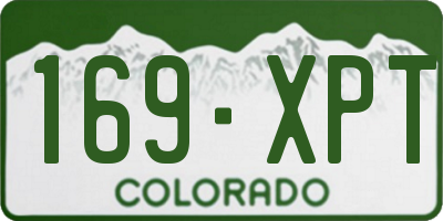 CO license plate 169XPT