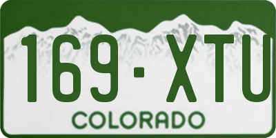 CO license plate 169XTU