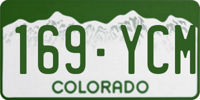 CO license plate 169YCM