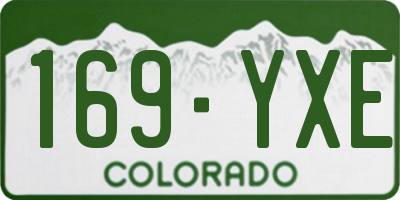 CO license plate 169YXE