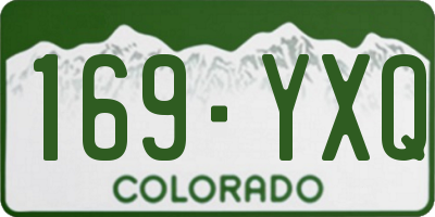 CO license plate 169YXQ