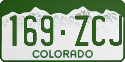 CO license plate 169ZCJ