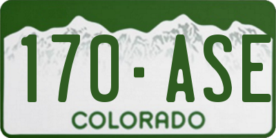 CO license plate 170ASE
