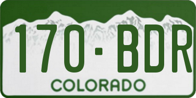 CO license plate 170BDR