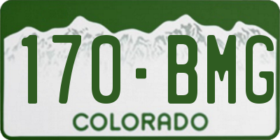 CO license plate 170BMG
