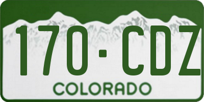CO license plate 170CDZ