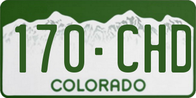 CO license plate 170CHD