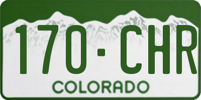 CO license plate 170CHR