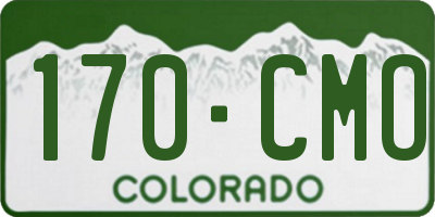 CO license plate 170CMO