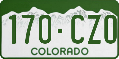 CO license plate 170CZO