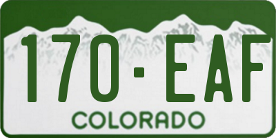 CO license plate 170EAF