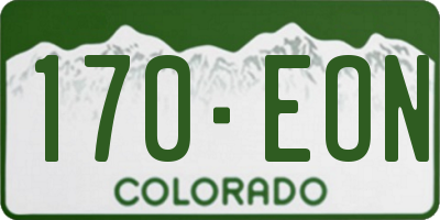 CO license plate 170EON