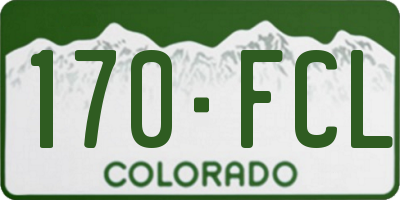 CO license plate 170FCL