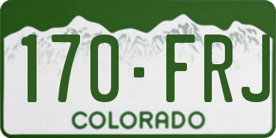 CO license plate 170FRJ
