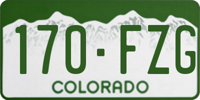 CO license plate 170FZG