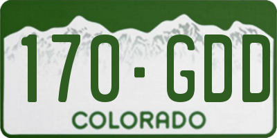 CO license plate 170GDD