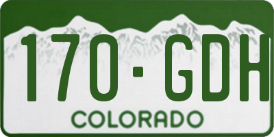 CO license plate 170GDH