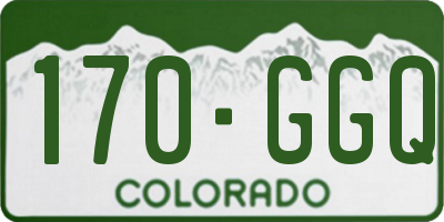 CO license plate 170GGQ