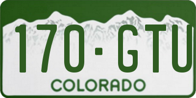CO license plate 170GTU