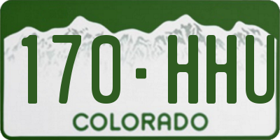 CO license plate 170HHU