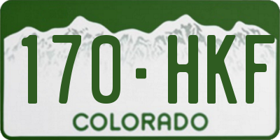 CO license plate 170HKF