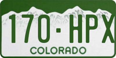 CO license plate 170HPX