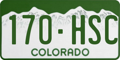 CO license plate 170HSC